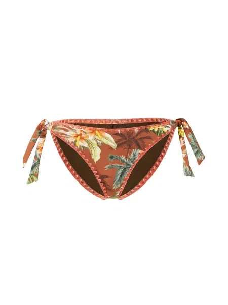 Banana Moon Slip costum de baie maro caramel / galben deschis / verde / portocaliu somon