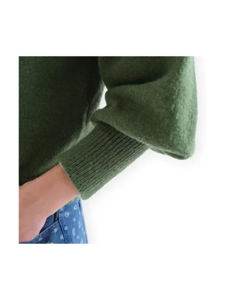 Pulover Compania Fantastica tricotate verde