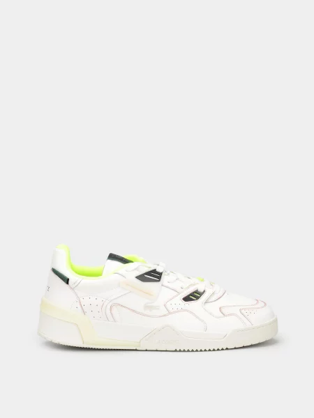 Кожаные кроссовки Lacoste бежевые