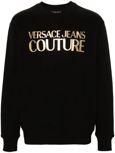 Hanorac Versace Jeans Couture cu autograf negru