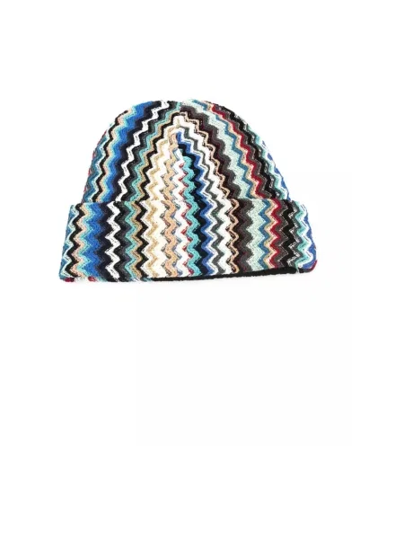 Czapka Missoni z nadrukiem wełniana