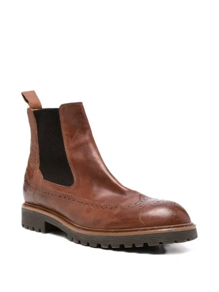 Brogues Eleventy din piele maro