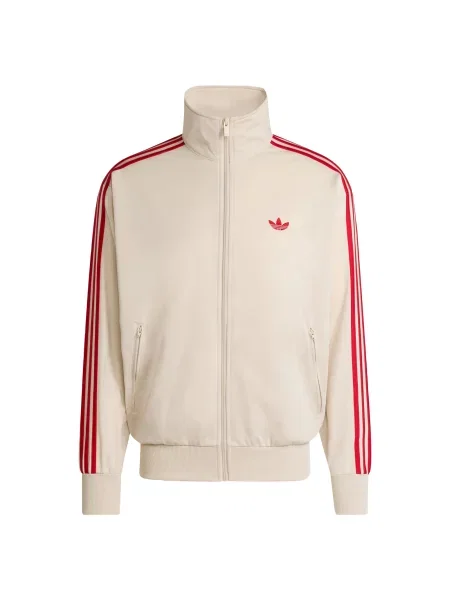 ADIDAS ORIGINALS Mikina Firebird písková / třešeň červená