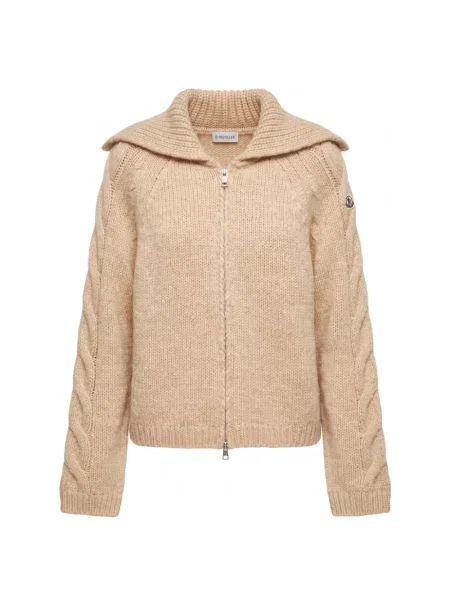 Kardigan Moncler wełniany brązowy