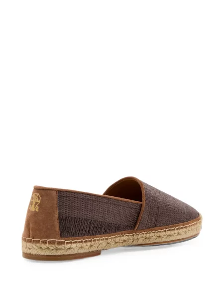 Espadrile Brunello Cucinelli din piele de căprioară maro