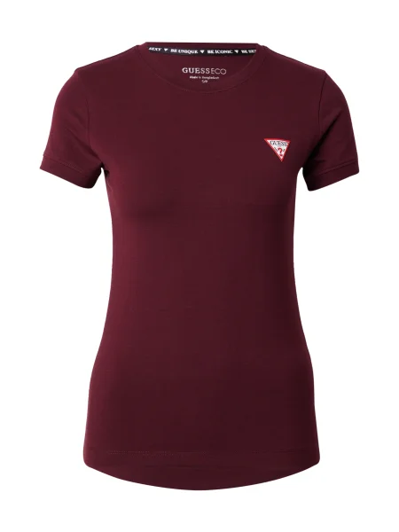 GUESS Tricou roșu vin bordo