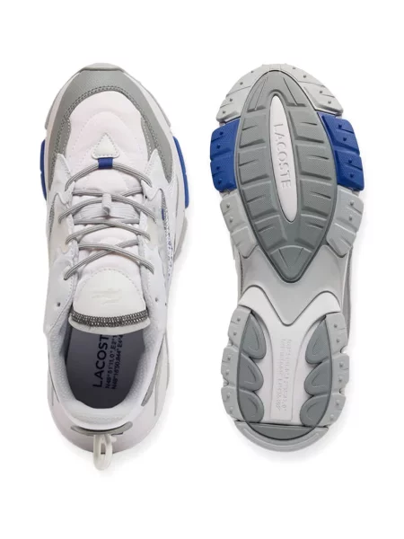 Sneakerși Lacoste cu imagine alb