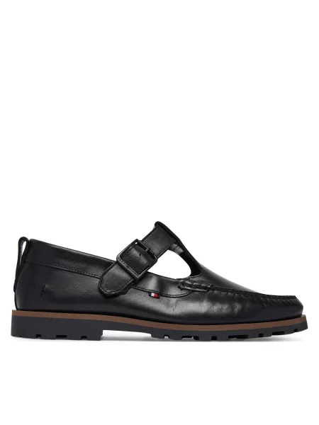 Cipele Tommy Hilfiger Hilfiger Light Lth Buckle Loafer crna
