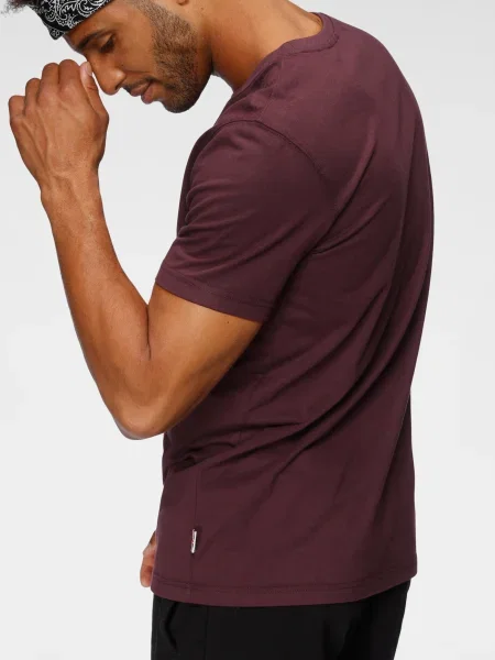 Lonsdale London Majica Holmpton rumena / bordo bela
