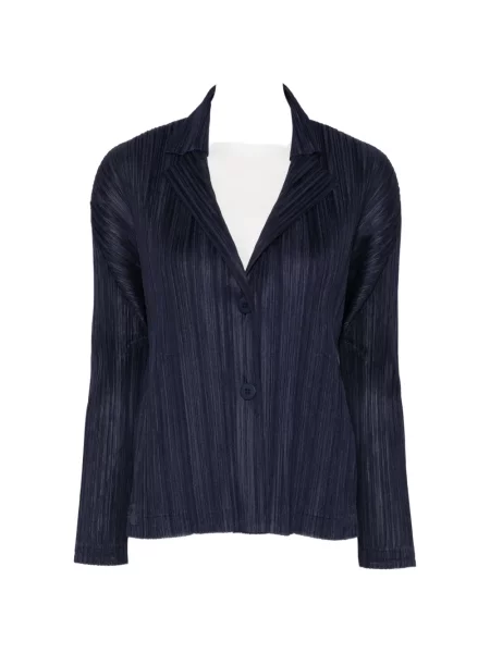 Geacă Pleats Please Issey Miyake cu rever albastru