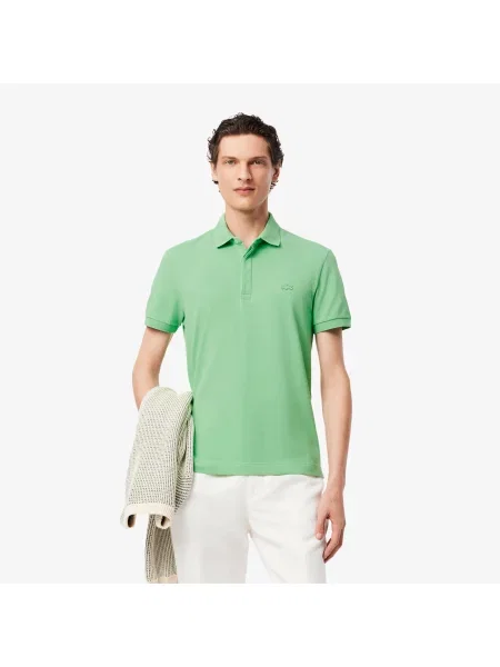 Lacoste Koszulka Polo Paris Stretch Piqué Regular Fit zielona