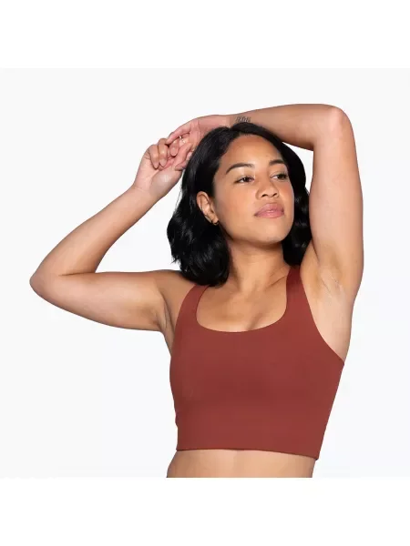 Girlfriend Collective Сутиен за тренировка Paloma sedona оранжево