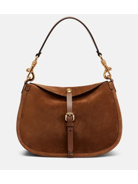 Geantă Etro din piele de căprioară maro