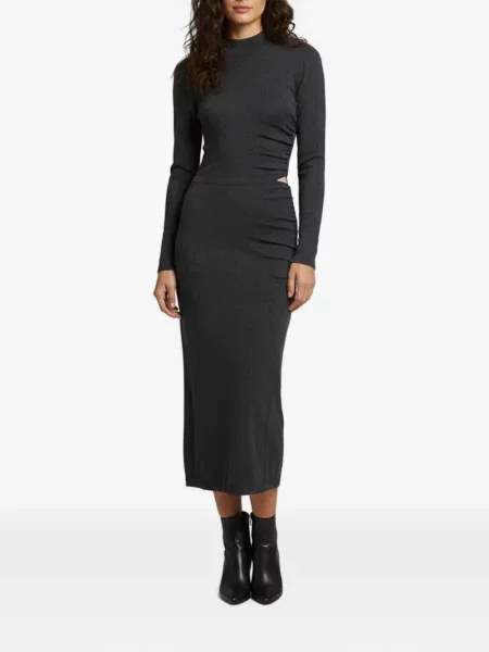 Rochie maxi Sandro cu volane gri