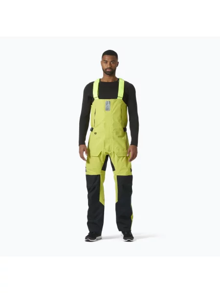 Spodnie żeglarskie Helly Hansen Skagen Pro Bib cyber lime żółte