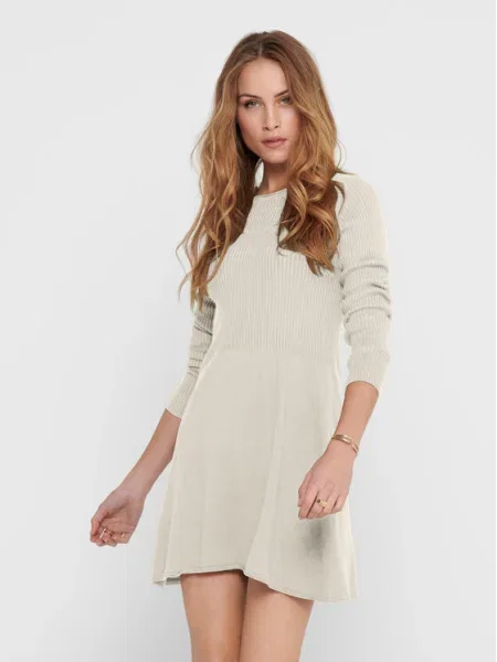 ONLY Rochie tricotată Écru