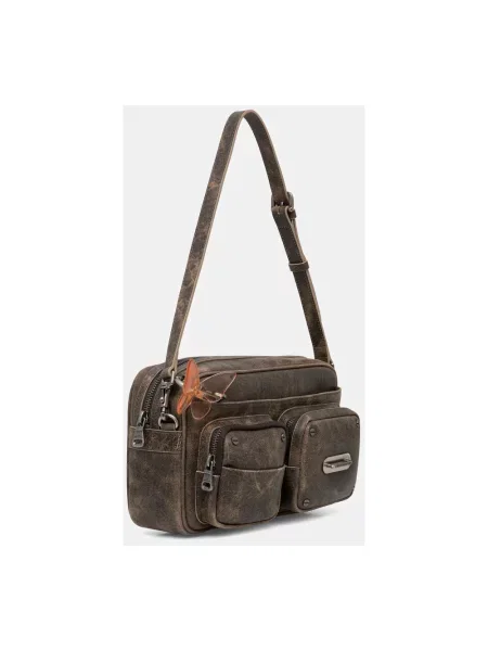 Andersson Bell Butterfly torebka crossbody skórzana brązowa
