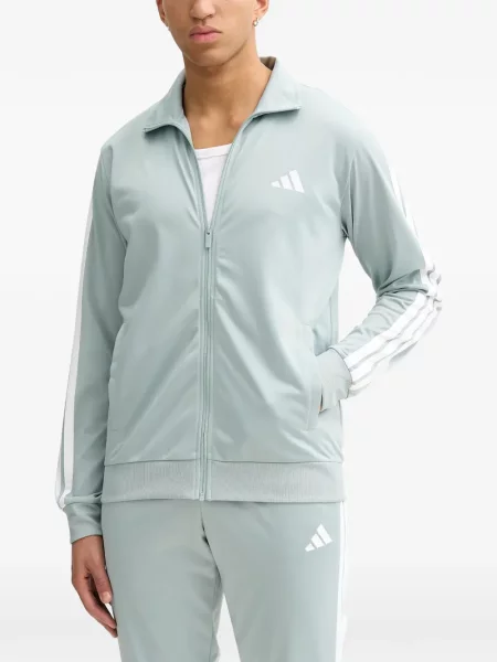 Prugaste teretana kratke hlače Adidas s printom plava