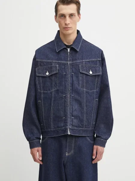 VETEMENTS geacă jeans Hip-Hop Denim bleumarin de tranziție
