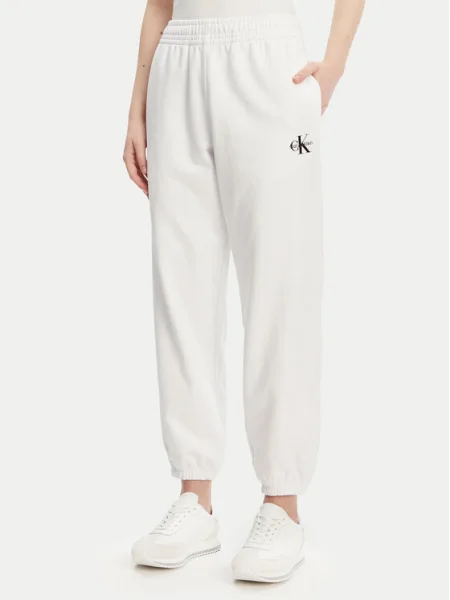 Calvin Klein Jeans Долнище анцуг Monologo бял