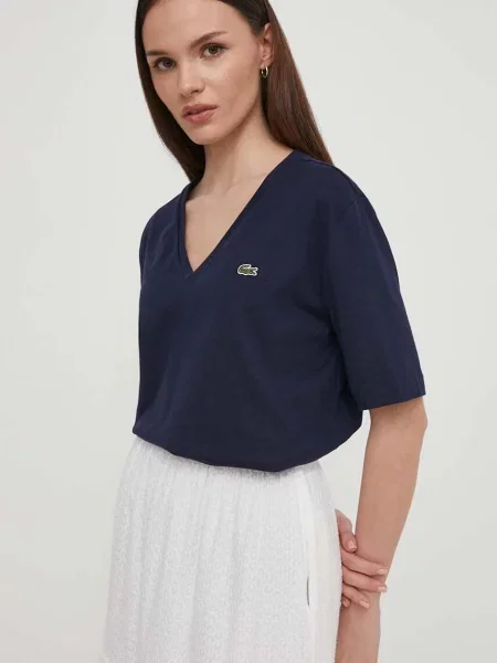Lacoste tricou din femei albastru marin negru