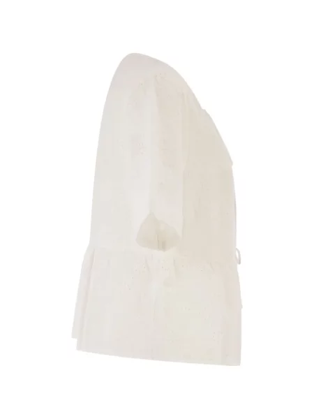 Топ Mc2 Saint Barth с панделка бяло