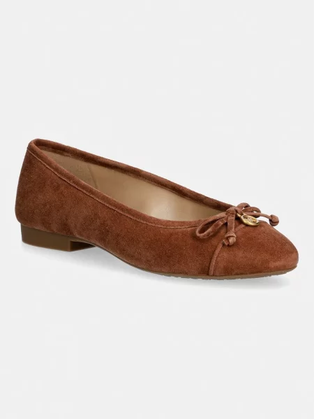MICHAEL Michael Kors balerini piele întoarsă Piper Flex Ballet maro
