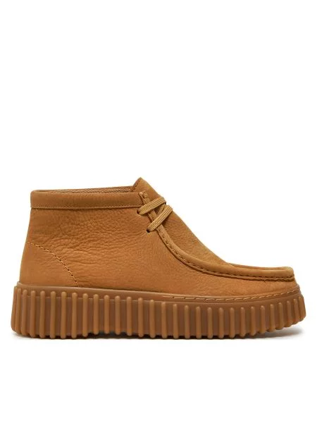 Μποτάκια Clarks Torhill Moss καφέ