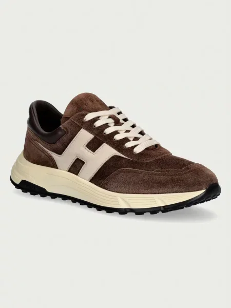 Hogan Hyperlight Allacciato H sneakers boty kožené hnědé