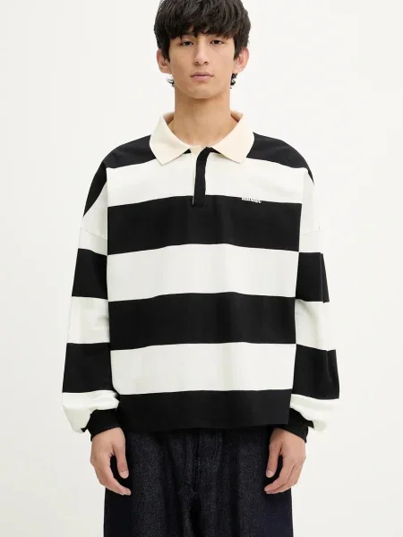 Tricou mânecă lungă Rhude cu dungi bej