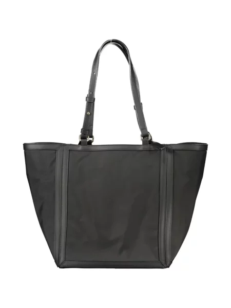 Geantă shopper Tommy Hilfiger din piele negru