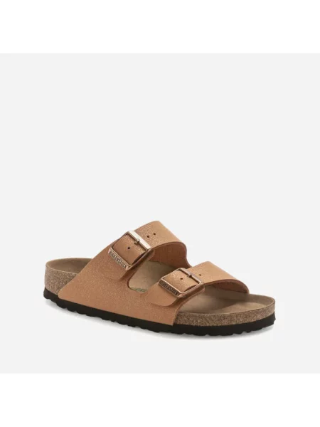 Birkenstock Arizona Vegan Birko-Flor Nubuck Narrow Fit Kobiety Sandały Birkenstock Size: 5 brązowy