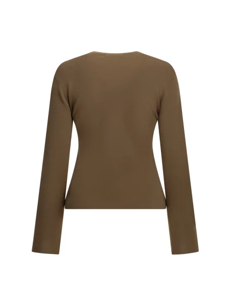 Sweter Max Mara wełniany brązowy