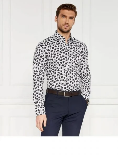 BOSS BLACK Ing | stretch fekete