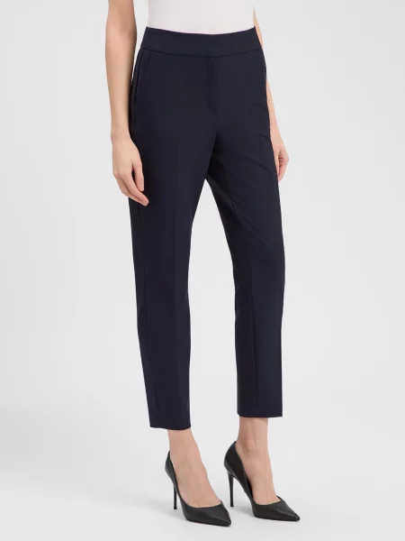 Spodnie wąskie o kroju regular fit z kantami S.oliver Black Label czarne