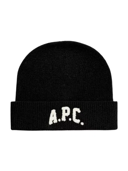 A.P.C. czapka wełniana bonnet axel czarny