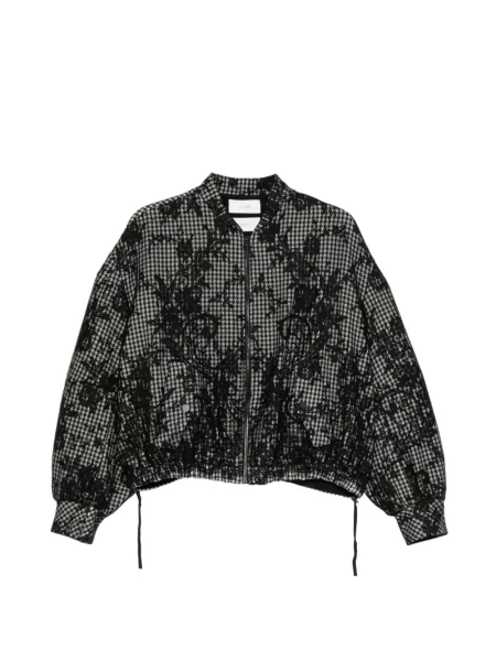 Geacă Quetsche cu model floral cu imagine negru