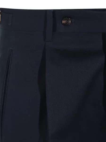 Pantaloni Berwich plisate albastru