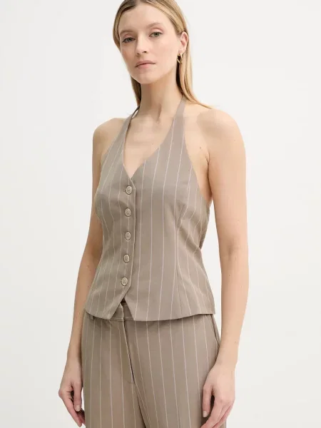 Samsoe Samsoe vestă SANEEM un singur rand de bej