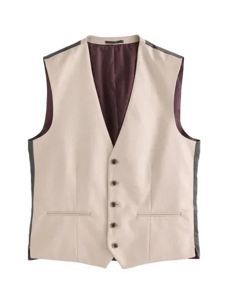 Next Vestă de costum / gri metalic bej