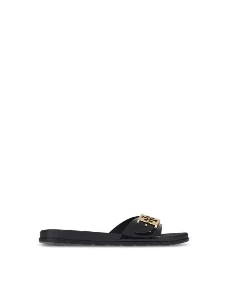 Klapki Tory Burch na sprzączkę czarne