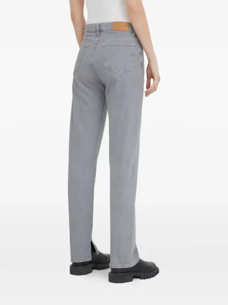 Blugi Samsøe Samsøe cu crăpătură gri