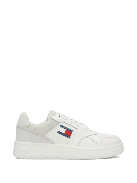 Sneakerși Tommy Hilfiger cu autograf alb