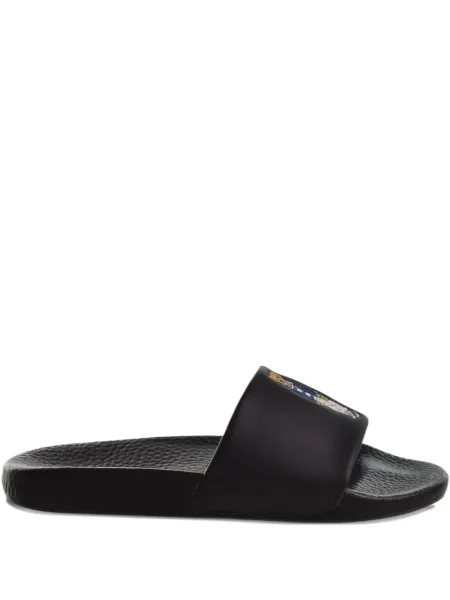 Sneakerși Polo Ralph Lauren din piele slip-on în carouri alb