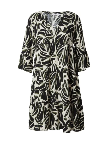 Hailys Rochie crem / verde negru