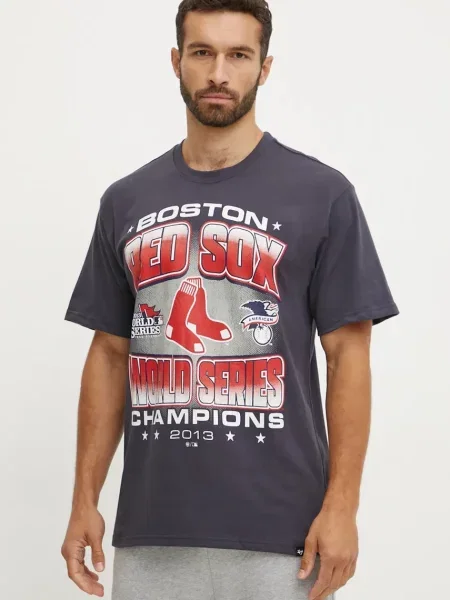 Tričko 47 brand MLB Boston Red Sox tmavomodrá s potiskem červené