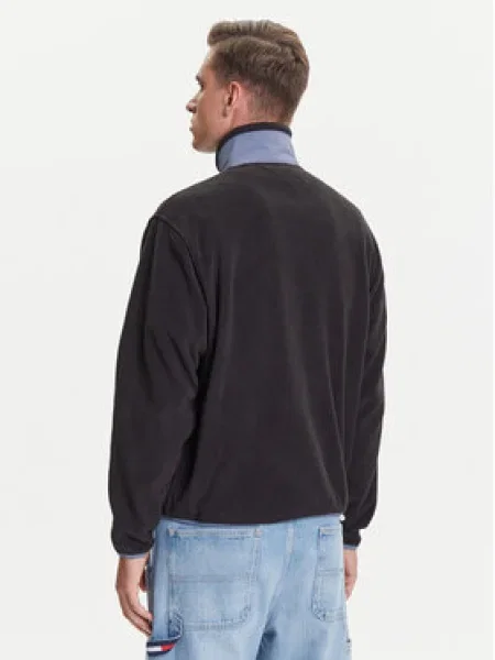 Tommy Jeans Polár kabát fekete