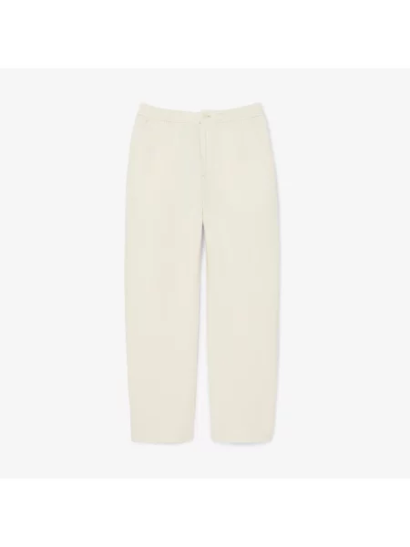 Lacoste Lniane Spodnie Chino O Kroju Regular Fit beżowy