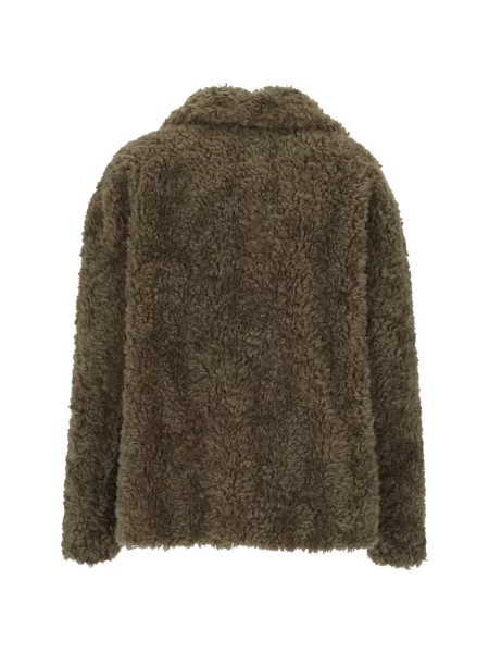 Haină din piele de oaie Emme din piele de oaie verde