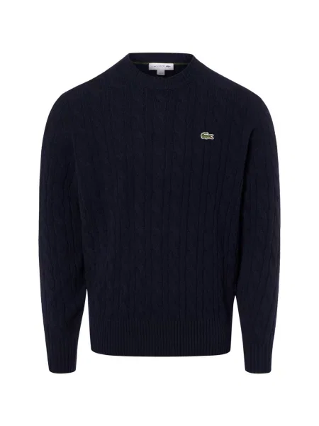 Sweter Lacoste wełniany niebieski